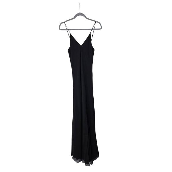 Lovers and Friends (Revolve) Black Chiffon Sexy Slit Slip Maxi Dress, Size Small - Picture 1 of 12